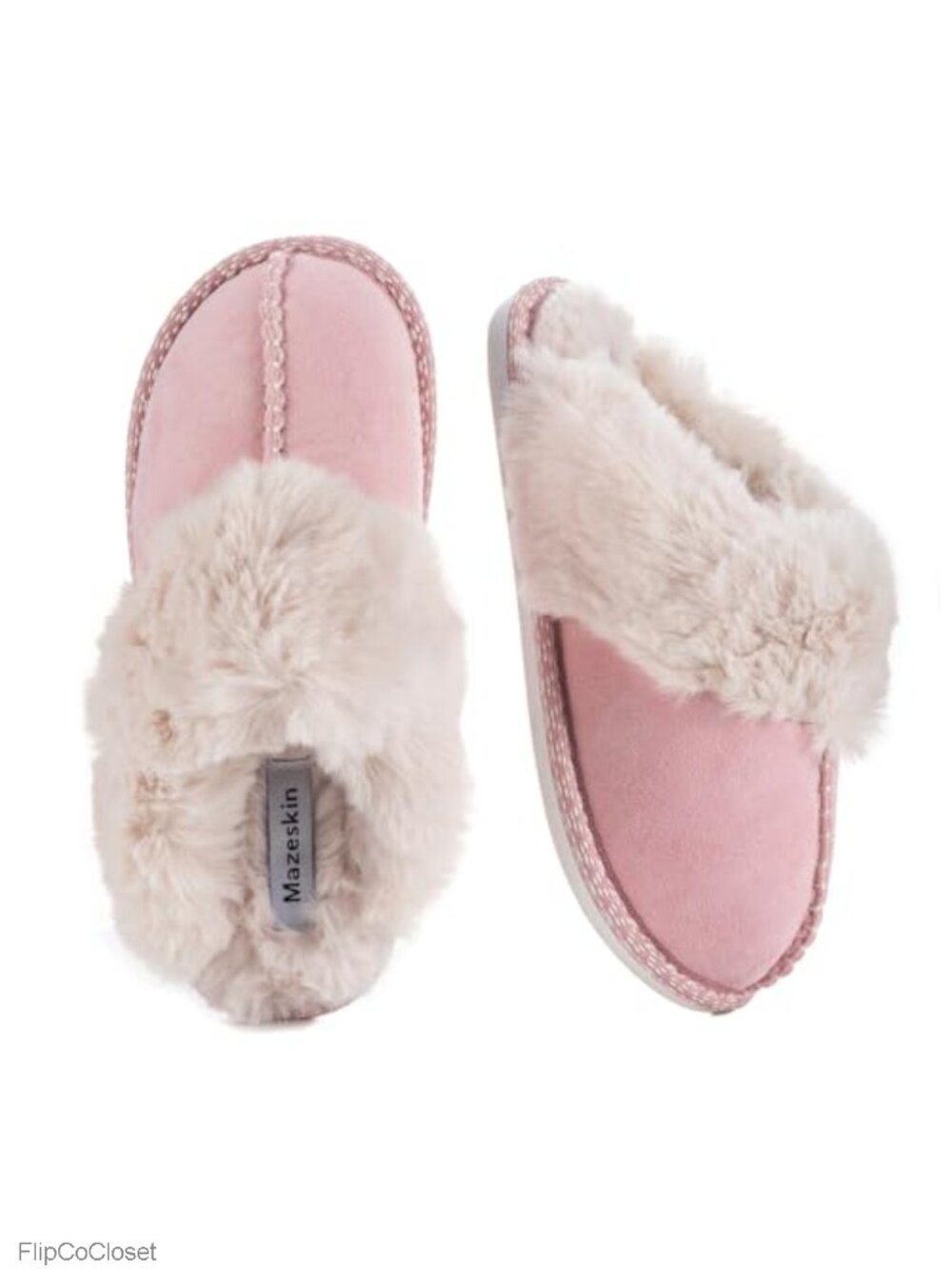 Plush Faux Fur Memory Foam Slip-On House Slippers Cozy Winter Warm